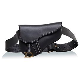 Dior schwarze Saddle-Gürteltasche Schwarz