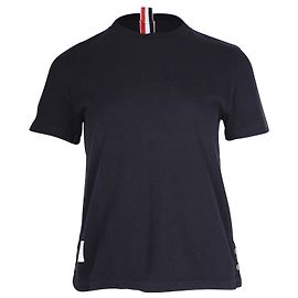Maglietta Thom Browne RWB Back Stripe Relax Fit in cotone blu scuro Blu Blu navy