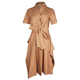 Vivienne Westwood-Vestido abotonado asimétrico de Vivienne Westwood en algodón marrón-Castaño