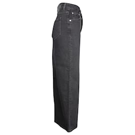 Maje-Extra langer Maje-Jeansrock aus schwarzer Baumwolle-Schwarz