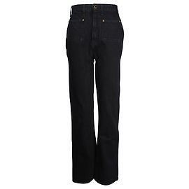 Vaqueros Khaite Isabella Rigid Straight Leg en algodón negro Negro