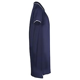 Kenzo-Kenzo Upperr besticktes Poloshirt-Kleid aus marineblauer Baumwolle-Blau,Marineblau