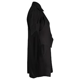 Maison Martin Margiela-Vestido camisero a capas de algodón negro de Maison Margiela-Negro