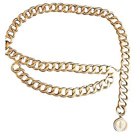 Chanel cinturón de cadena dorada Dorado