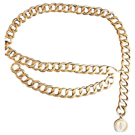 Chanel-cinturón de cadena dorada-Dorado