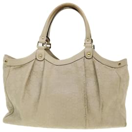 Gucci-Bolsa Tote Gucci Gucci Shima GG Couro Bege 211944 Autenticação4876-Bege