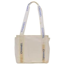 Chanel-CHANEL Bolso de hombro Nylon Blanco CC Auth bs4932-Blanco