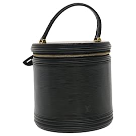 Louis Vuitton-LOUIS VUITTON Epi Cannes Hand Bag Black M48032 LV Auth 40560-Black