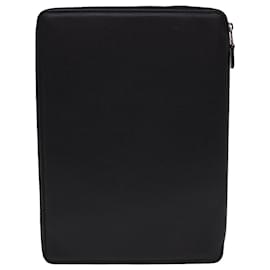 Balenciaga-BALENCIAGA Bolso de embrague Funda para iPad Cuero Negro Auth am4187-Negro