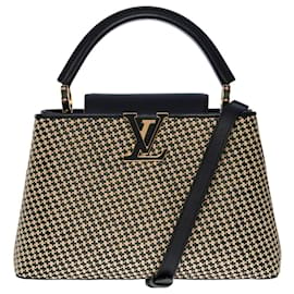 Louis Vuitton-Bolso LOUIS VUITTON Capucines en Piel Beige - 101221-Beige