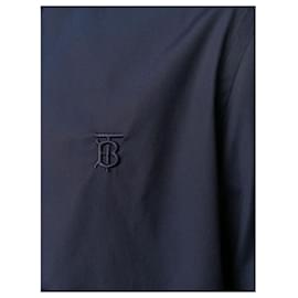 Burberry-Burberry Embroidered TB Shirt-Blue