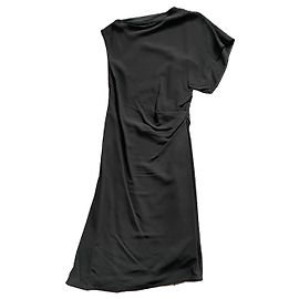 Robe Balenciaga noire asymétrique drapée Noir