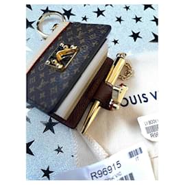 Louis Vuitton-Porte clé lv Book keyring agenda louis Vuitton Marron clair-Beige