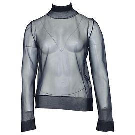 Emilio Pucci Top à Col Roulé en Maille en Polyamide Bleu Marine Bleu Bleu Marine
