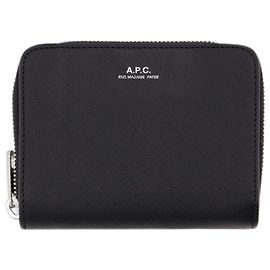 Apc Emmanuel Compact Change Purse - A.P.C - Leather - Black Black