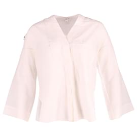Helmut Lang Lässige Bluse aus weißer Baumwolle Weiß