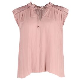 Ulla Johnson Plisse Blouse in Pink Polyester  Pink