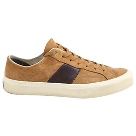 Tom Ford Baskets Cambridge en Daim Camel Jaune Camel