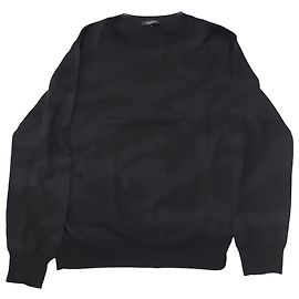 Valentino Pullover mit Camo-Print aus schwarzer Wolle Schwarz