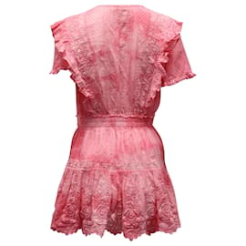 Autre Marque-LoveShackFancy Sheldon Mini Dress in Pink Cotton-Pink