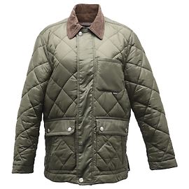 Coach Quilted Hacking Jacket in Olive Nylon Green Olive green