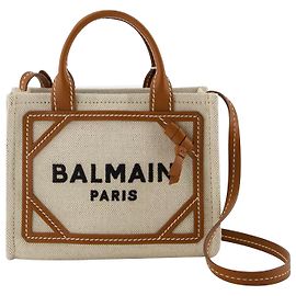 B-Army Shopper Mini Tote - Balmain - Toile - Marron Marron Beige