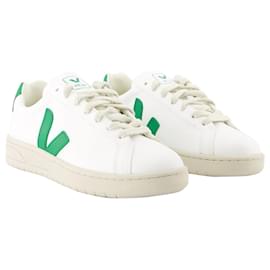 Veja-Tênis Urca - Veja - Couro Sintético - Branco Esmeralda-Branco