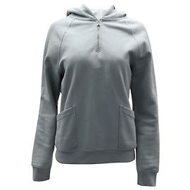 Frame Denim Frame Kapuzenpullover mit Viertelreißverschluss aus Mint-Baumwolle Grün
