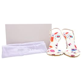 Jimmy Choo-Sandalias Jimmy Choo Slingback Wedge en lona con estampado floral-Otro