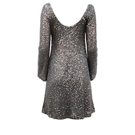 Autre Marque-Lauren Ralph Lauren Vestido de festa de lantejoulas em nylon cinza-Cinza