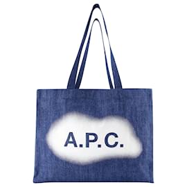 Apc-Bolsa Diane Tote - A.P.C - Algodão - Azul-Azul