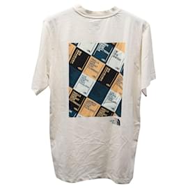 The North Face-The North Face T-shirt imprimé graphique au dos en coton beige-Beige