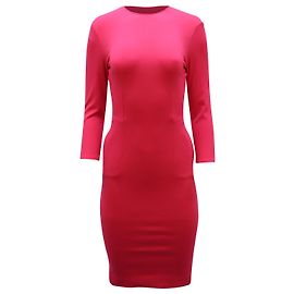 Pierre Balmain Strick-Bodycon-Midikleid aus rosa Viskose Pink