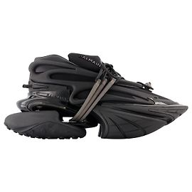 Baskets Licorne - Balmain - Multi - Cuir Noir