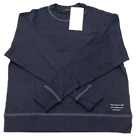 Undercover Long Sleeve Sweatshirt in Navy Blue Cotton Blue