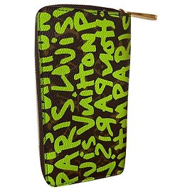 Louis Vuitton LV Zippy wallet Graffiti stephen sprouse Green
