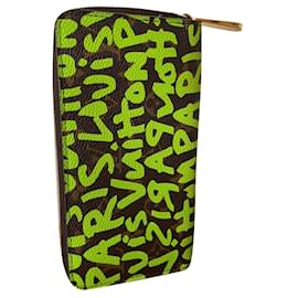 Louis Vuitton-LV Zippy wallet Graffiti stephen sprouse-Green