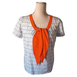 Blusa Jc De Castelbajac de algodão azul e coral Azul Coral