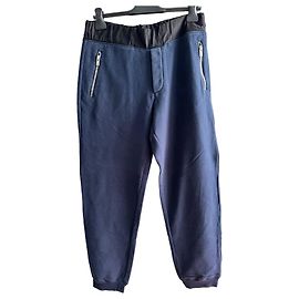 Maison Martin Margiela Dunkelblaue Jogginghose aus Baumwollfleece Dunkelblau