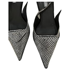 Prada-Prada runway crystal kitten heels-Black