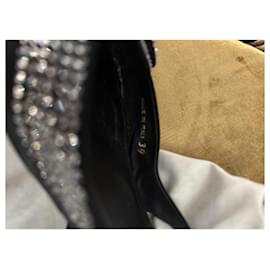 Prada-Prada runway crystal kitten heels-Black