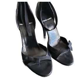Pierre Hardy Black Leather Sandals Black