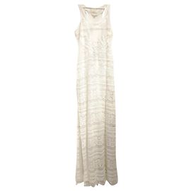 Vestido largo de encaje Ralph Lauren Denim & Supply Blanco roto