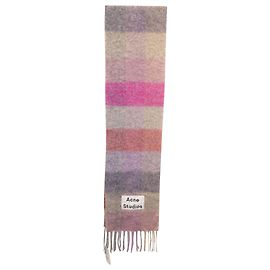 Bufanda a cuadros con flecos en alpaca multicolor de Acne Studios/mezcla de lana Otro
