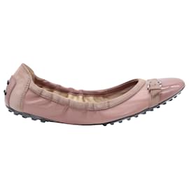 Tod's-Tod's Ballet Flats in Pink Leather-Pink
