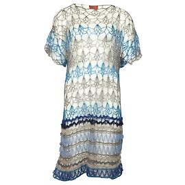 Missoni Knitted Beach Dress in Multicolor Wool Other Python print