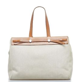 Hermès Toile Herbag Cabas MM Beige