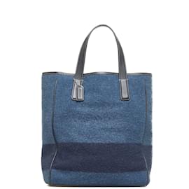 Coach-Wool Tote Bag 8128.0-Blue