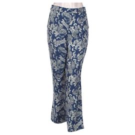 Etro Blue Multicolore Viscose Pants Blue Multiple colors