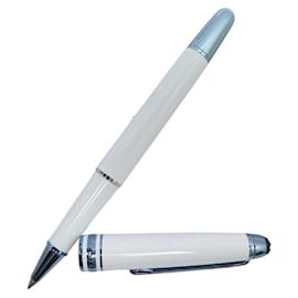Montblanc-NEUF STYLO MONTBLANC MEISTERSTUCK GLACIER CLASSIQUE MB129400 ROLLERBALL PEN-Blanc